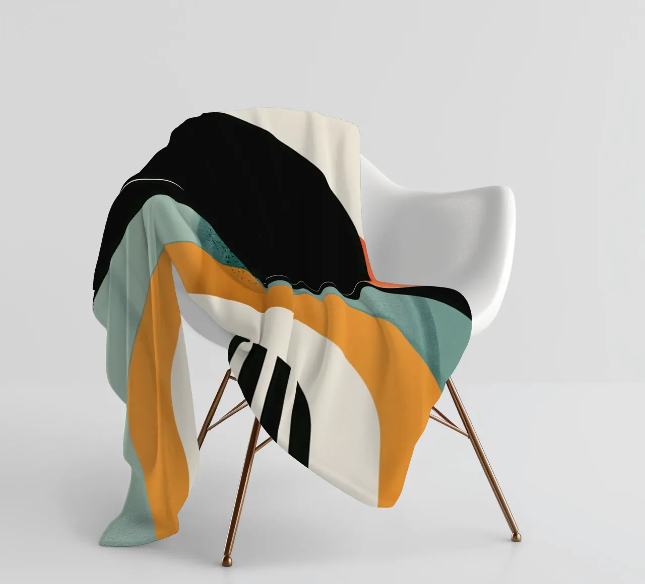 Design geometrico retrò coperta in pile da Whole©