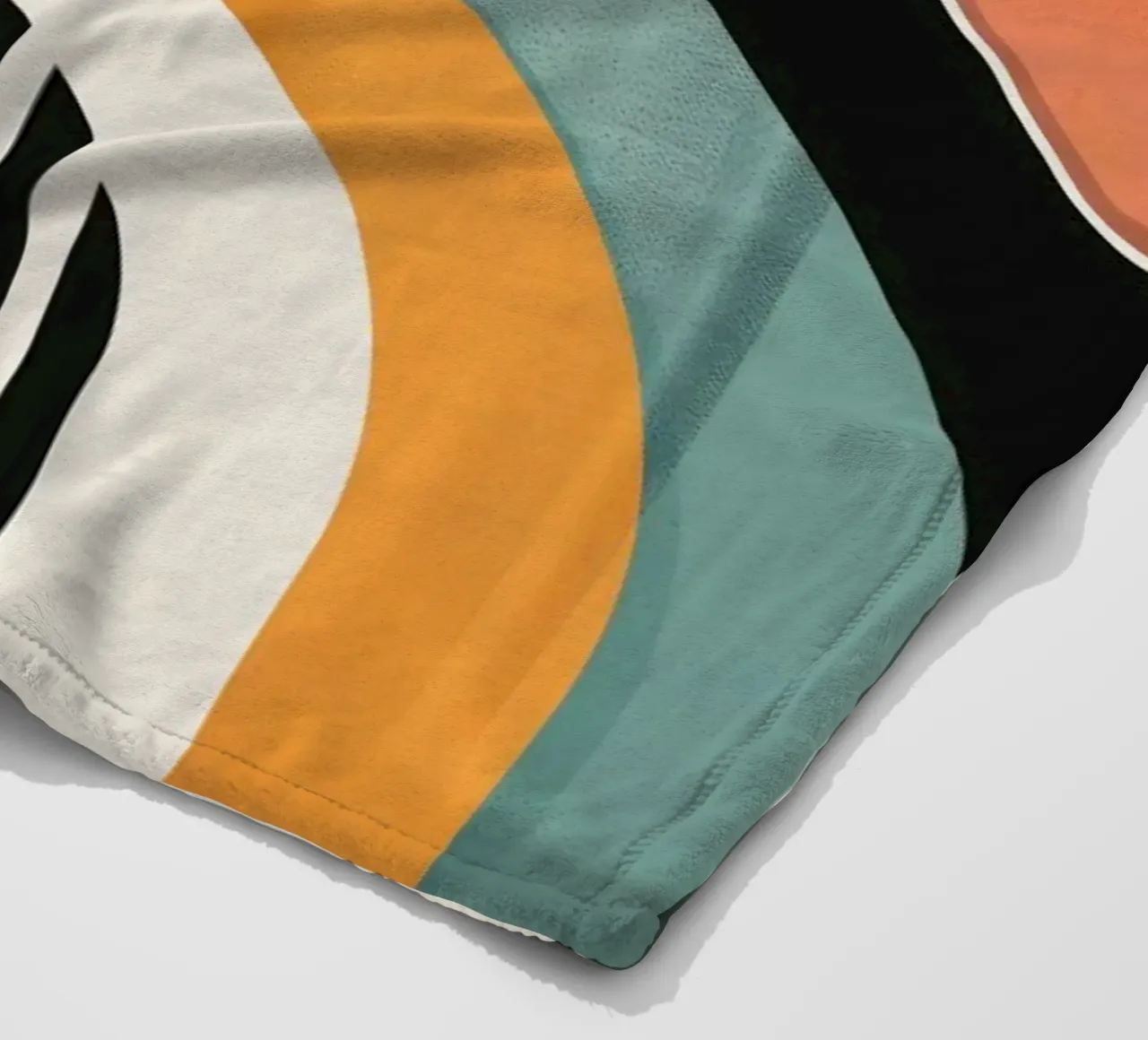 Design geometrico retrò coperta in pile da Whole©