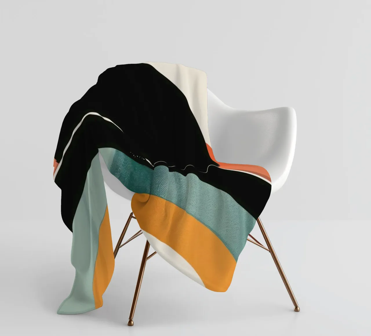 Design geometrico retrò coperta in pile da Whole©