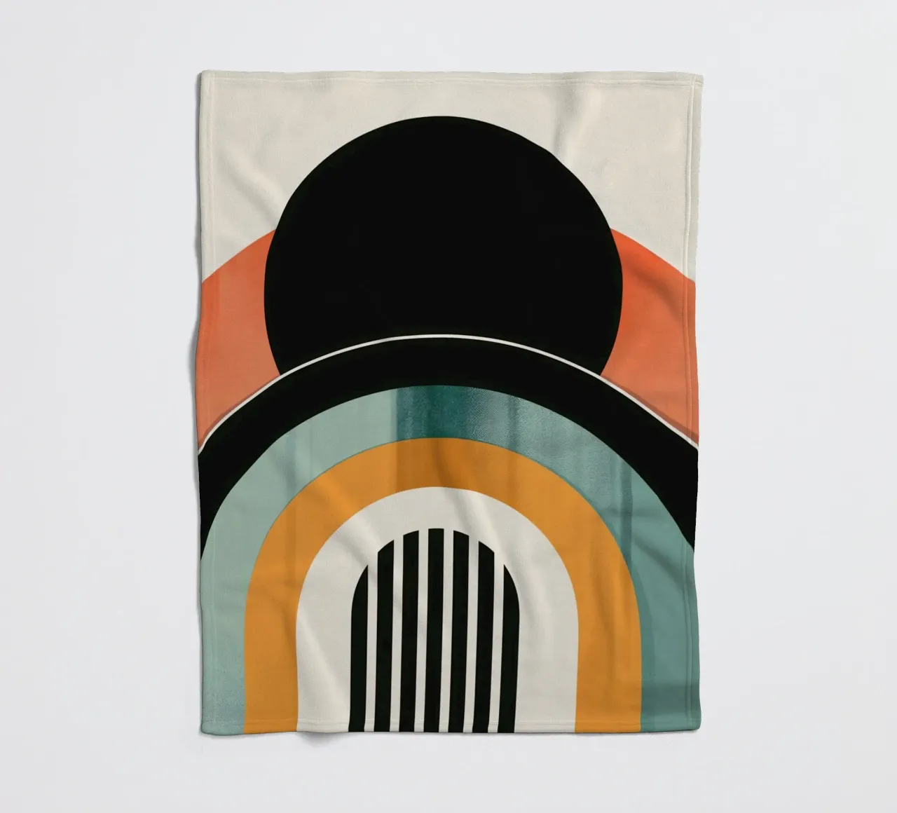 Design geometrico retrò coperta in pile da Whole©