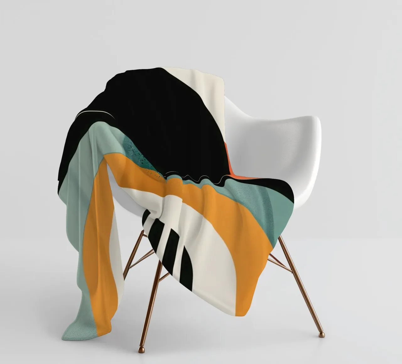 Design geometrico retrò coperta in pile da Whole©