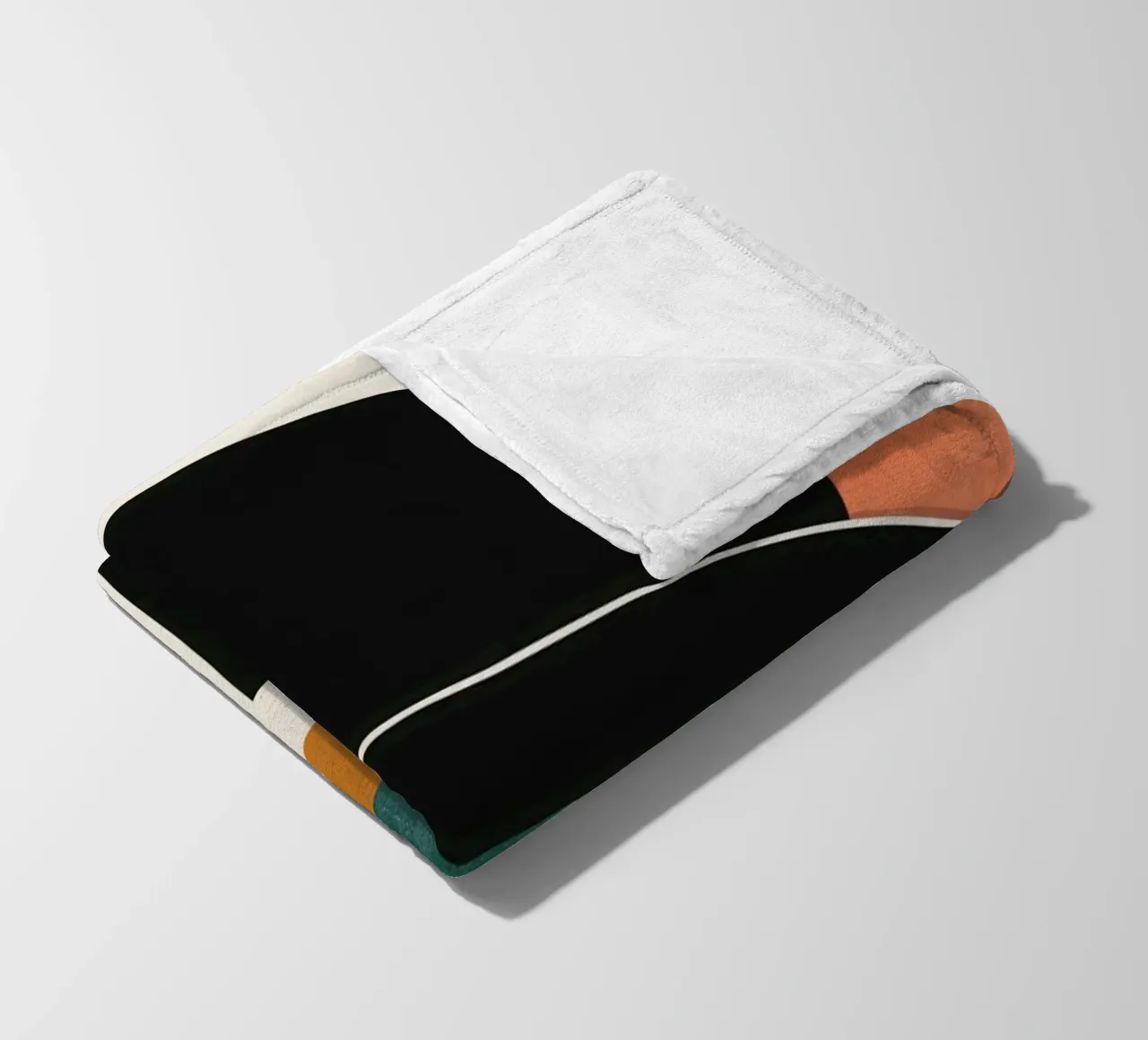 Design geometrico retrò coperta in pile da Whole©