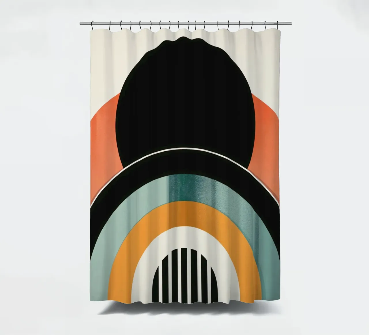 Design geometrico retrò tenda da doccia da Whole©