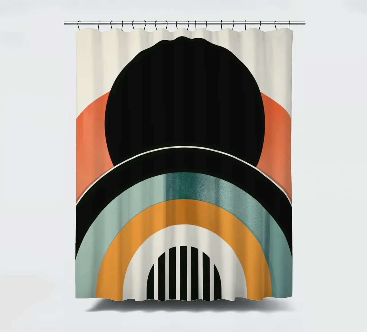 Design geometrico retrò tenda da doccia da Whole©