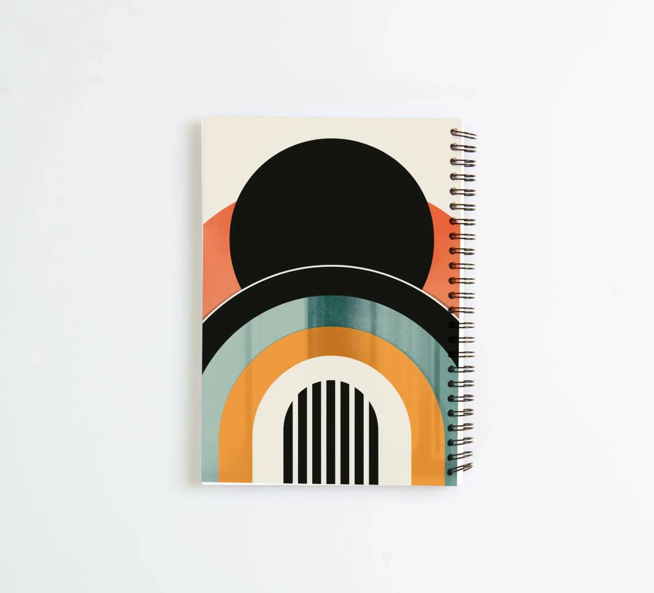Geometric retro design spiral notebook by Whole©