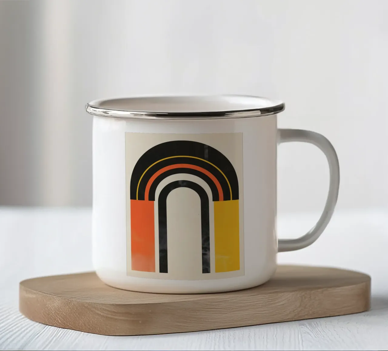 Archi astratti a colori tazza in smalto da Whole©