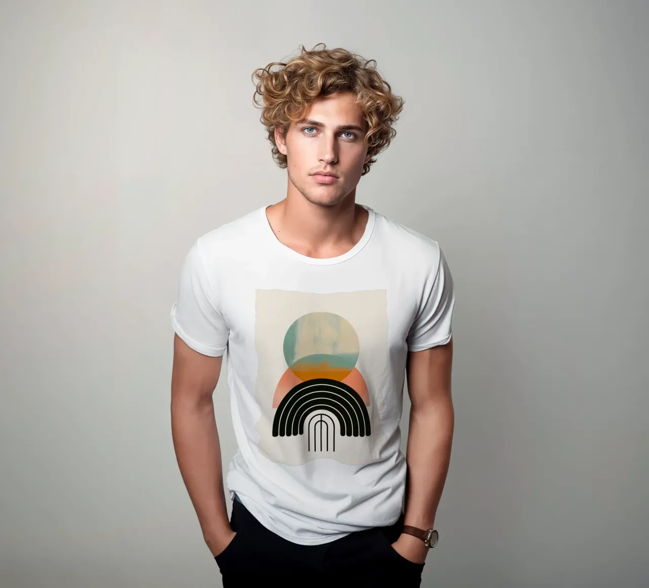 Forme geometriche in colori pastello t-shirt da Whole©