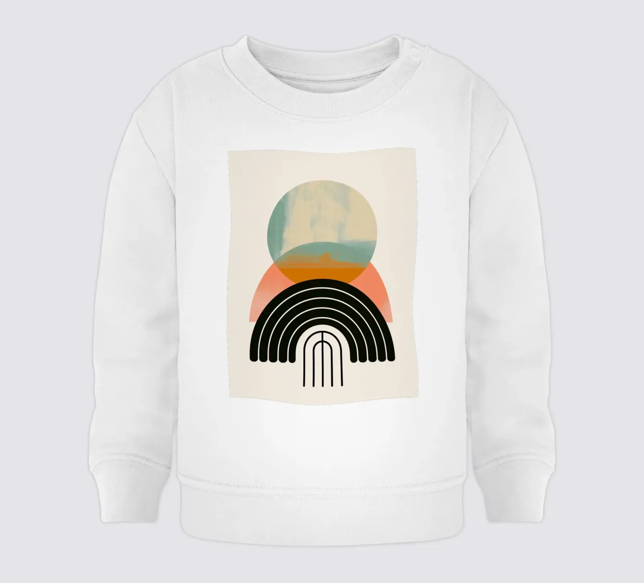 Forme geometriche in colori pastello felpa neonato da Whole©