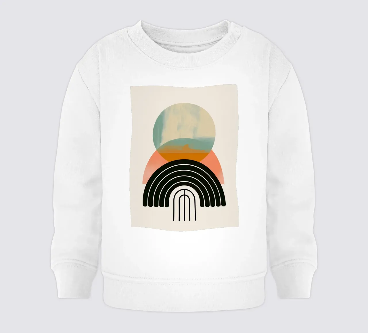 Forme geometriche in colori pastello felpa neonato da Whole©