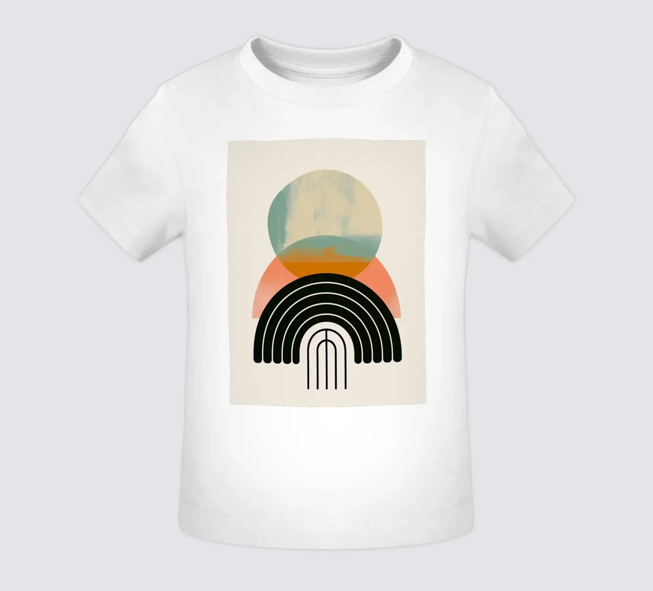 Forme geometriche in colori pastello maglietta neonato da Whole©