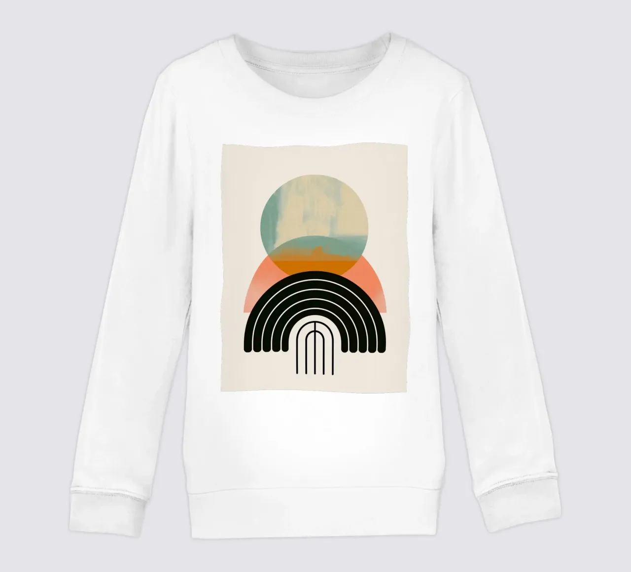 Forme geometriche in colori pastello felpa bambino da Whole©