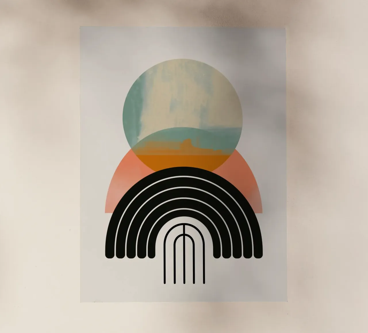 Forme geometriche in colori pastello pellicola backlit da Whole©