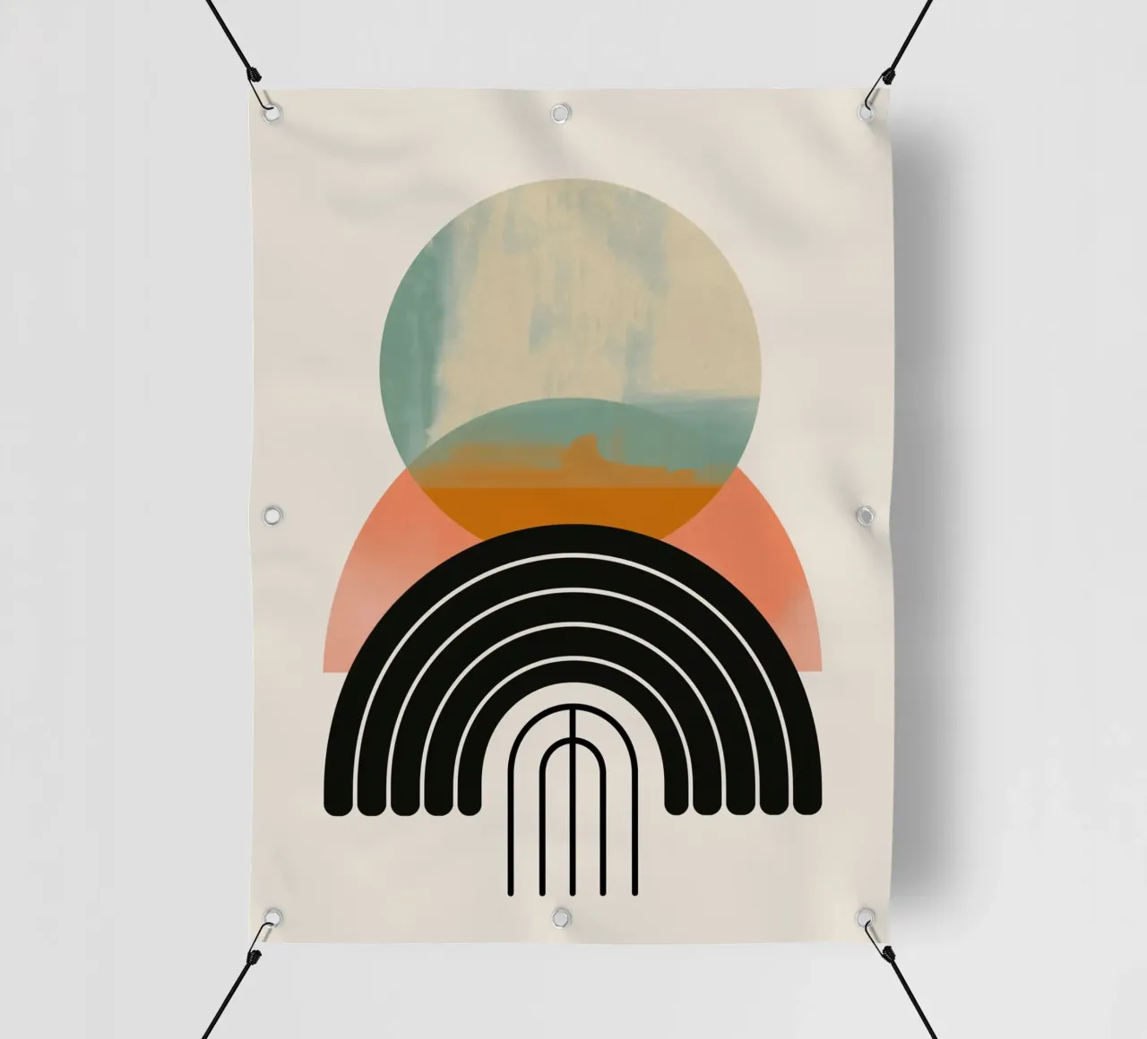 Forme geometriche in colori pastello telo in pvc da Whole©