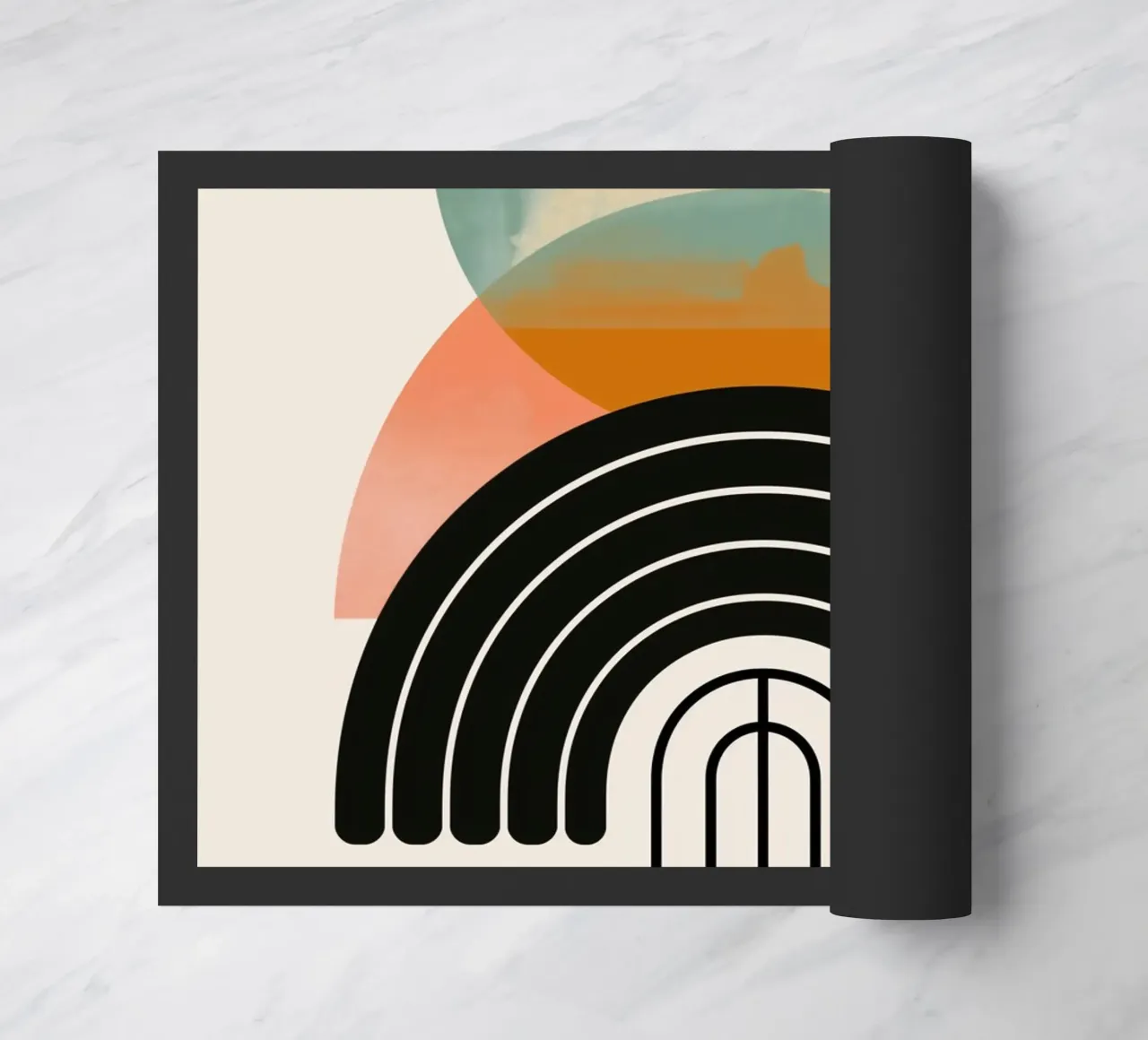 Geometrische vormen in pastel deurmat van Whole©