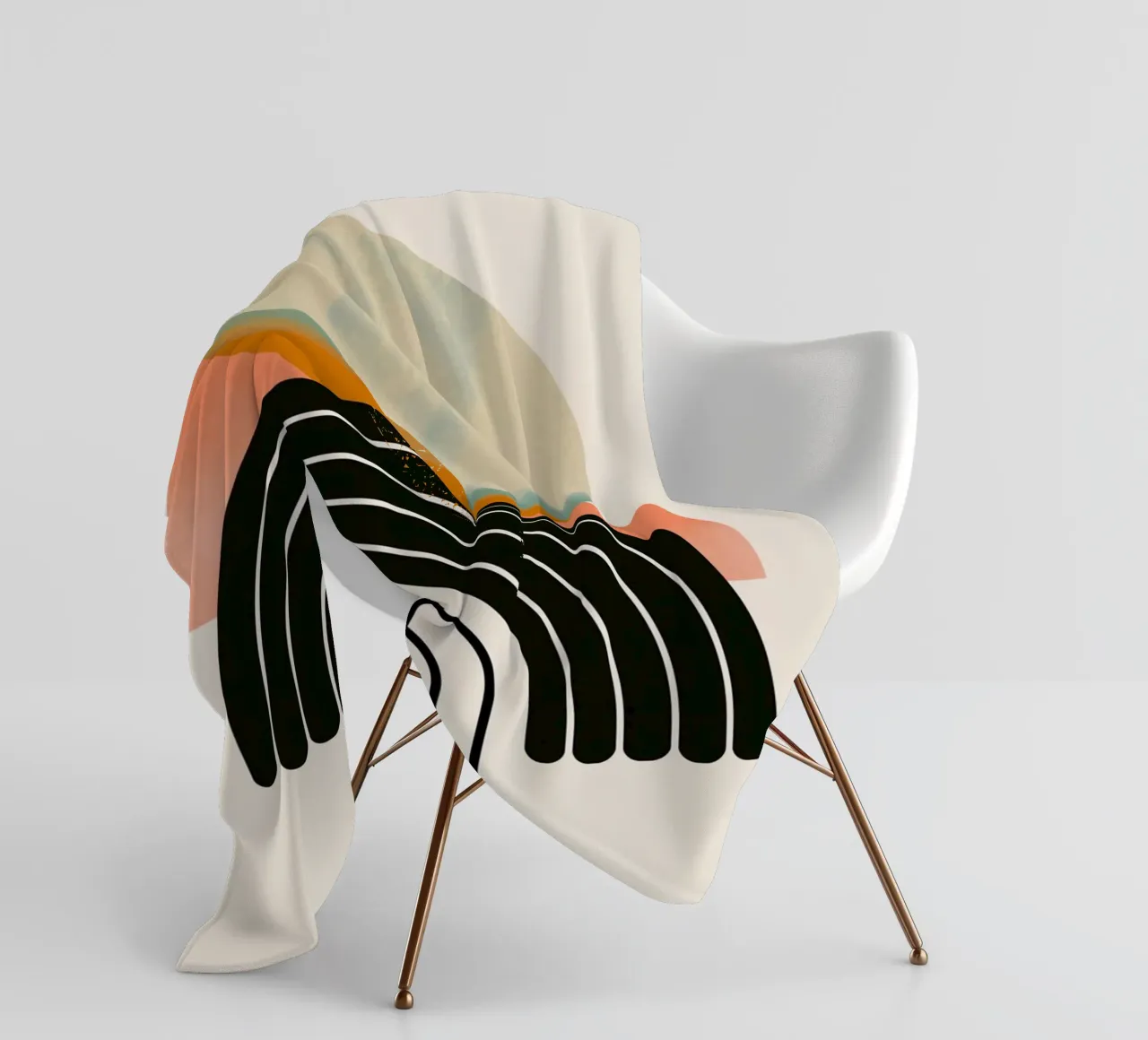 Forme geometriche in colori pastello coperta in pile da Whole©