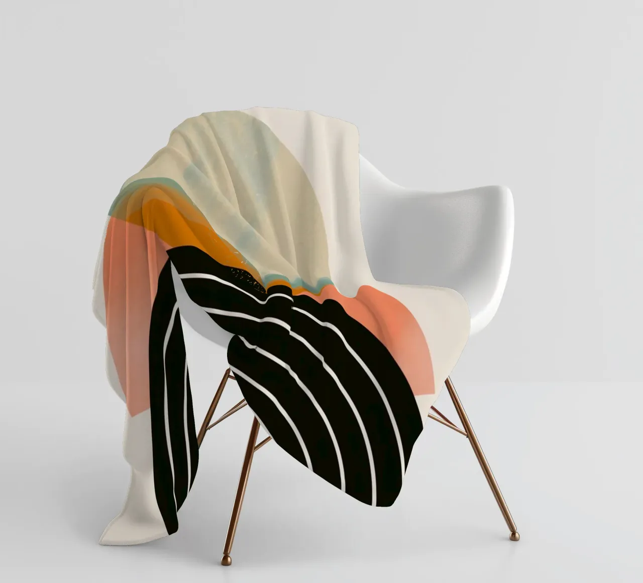 Forme geometriche in colori pastello coperta in pile da Whole©