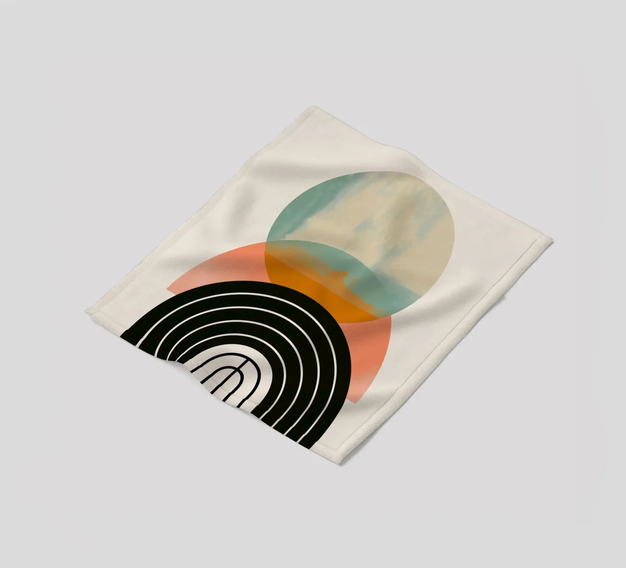 Forme geometriche in colori pastello coperta in pile da Whole©