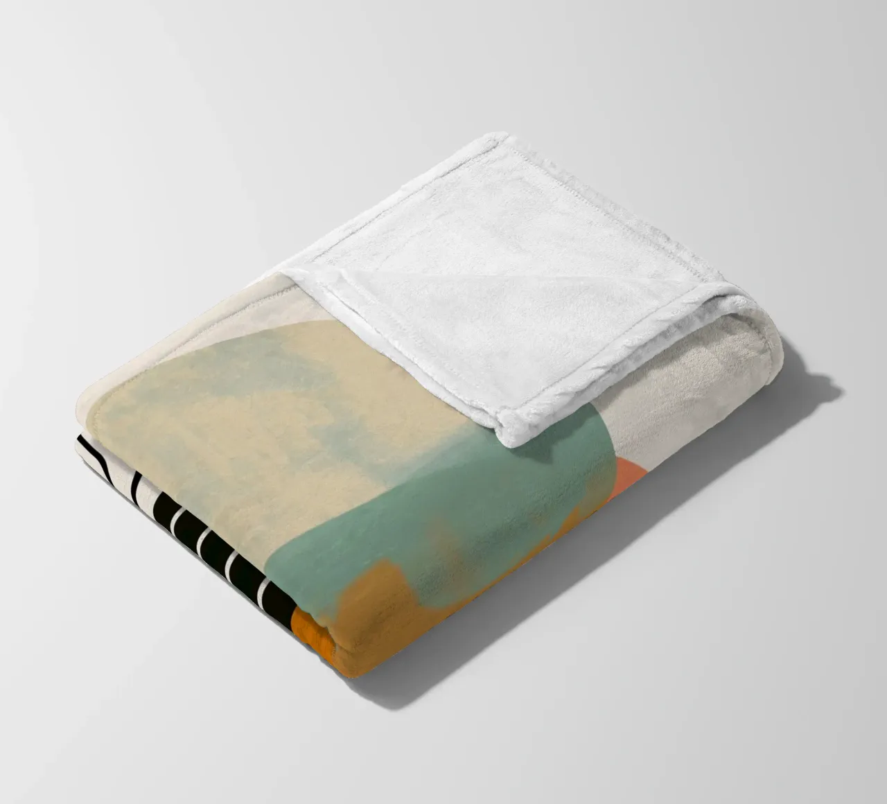 Forme geometriche in colori pastello coperta in pile da Whole©