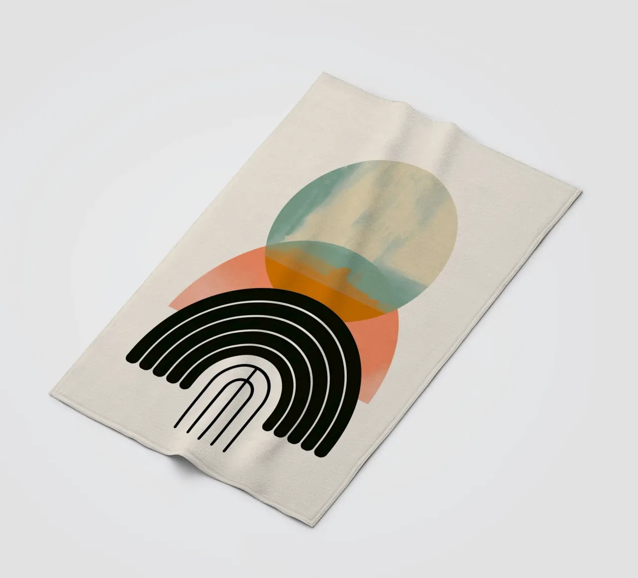 Forme geometriche in colori pastello coperta in pile da Whole©