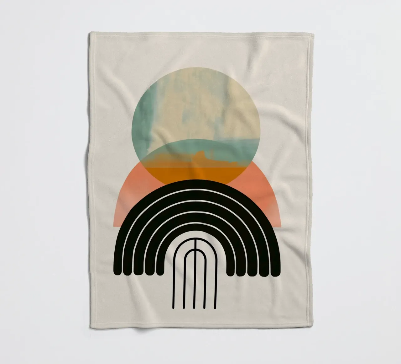 Forme geometriche in colori pastello coperta in pile da Whole©