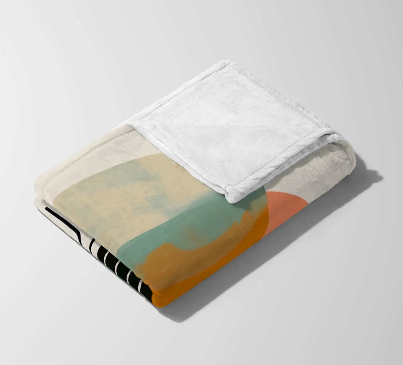 Forme geometriche in colori pastello coperta in pile da Whole©