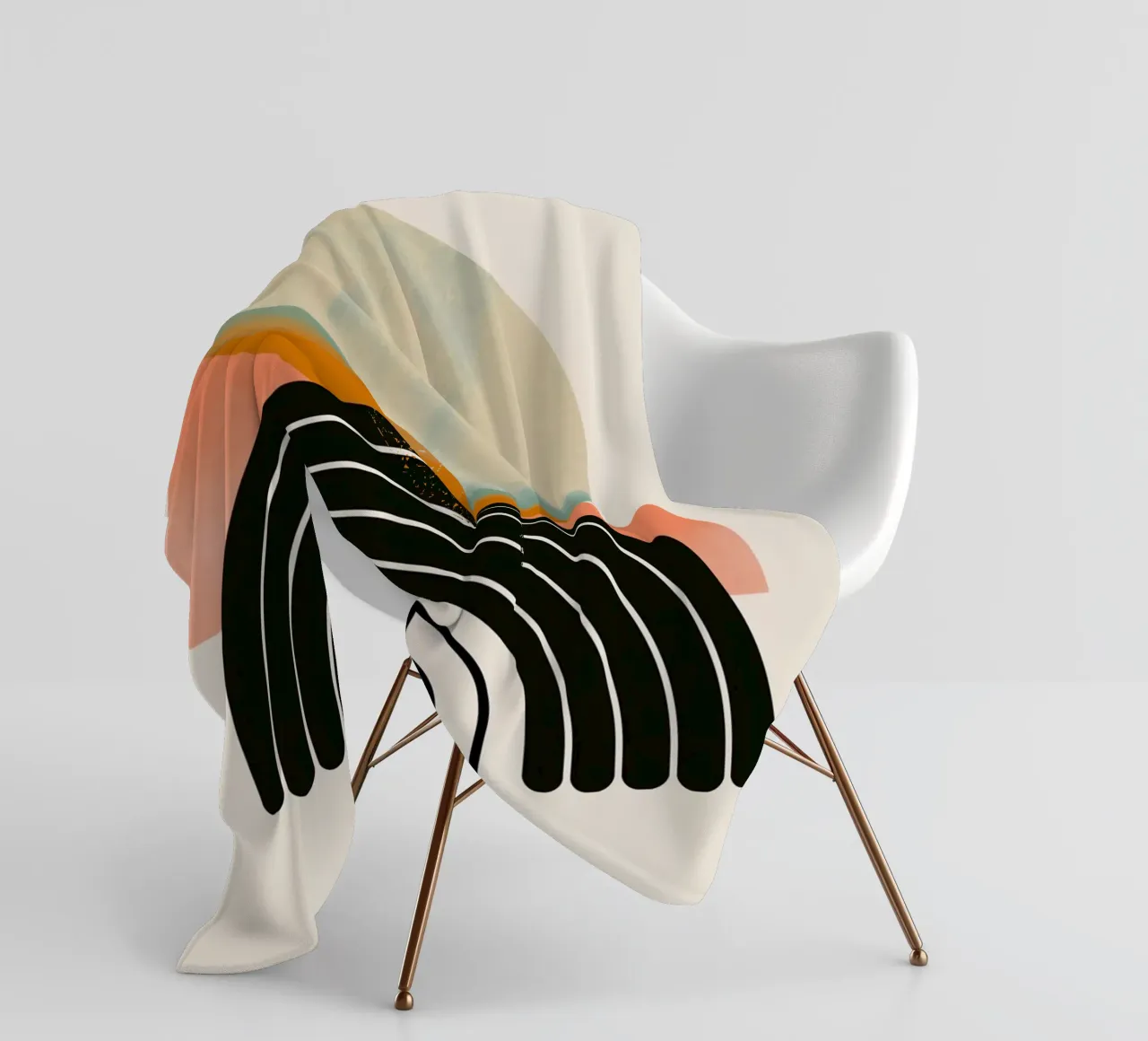 Forme geometriche in colori pastello coperta in pile da Whole©