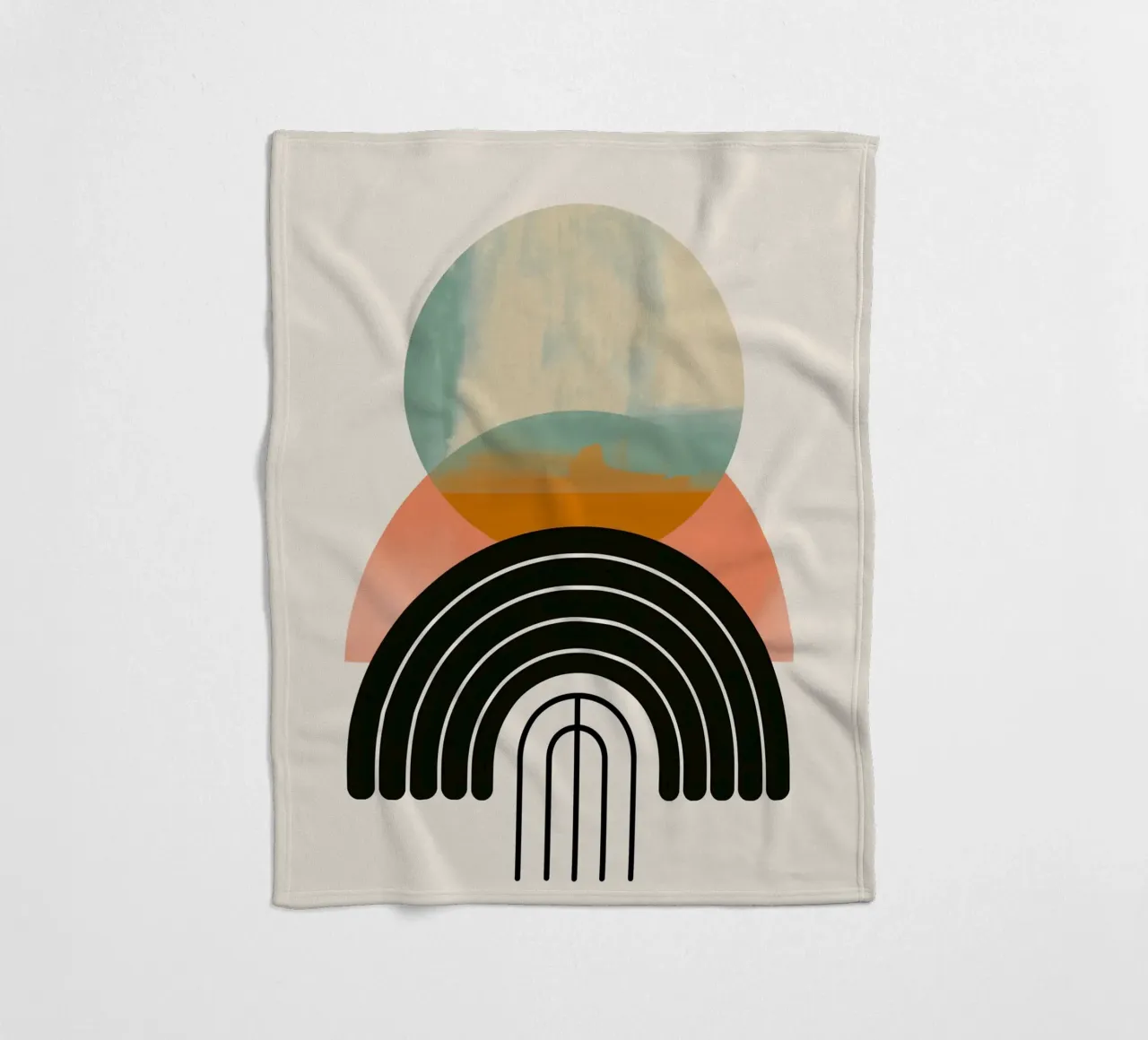 Forme geometriche in colori pastello coperta in pile da Whole©