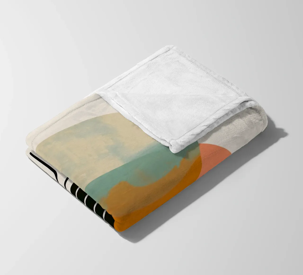 Forme geometriche in colori pastello coperta in pile da Whole©