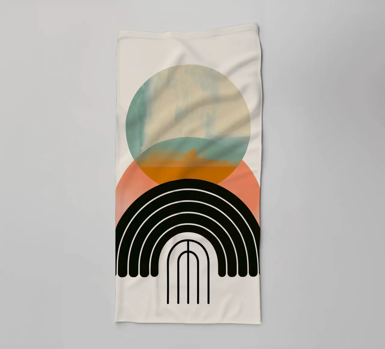 Forme geometriche in colori pastello asciugamano da bagno da Whole©