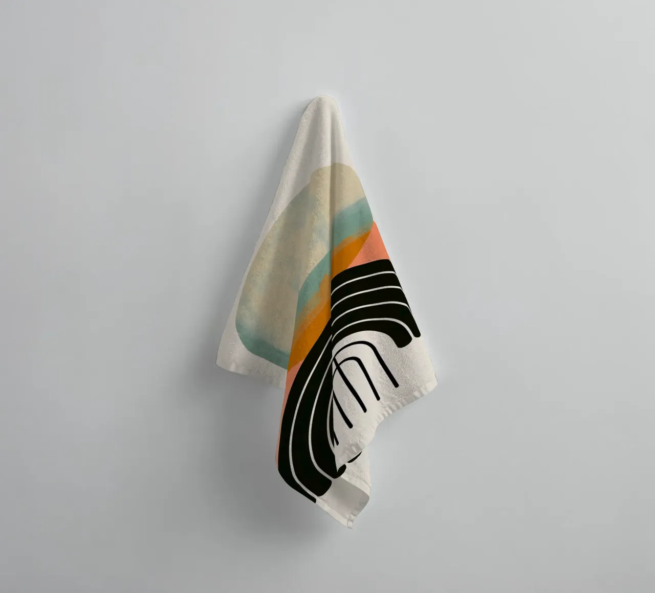 Forme geometriche in colori pastello asciugamano da bagno da Whole©