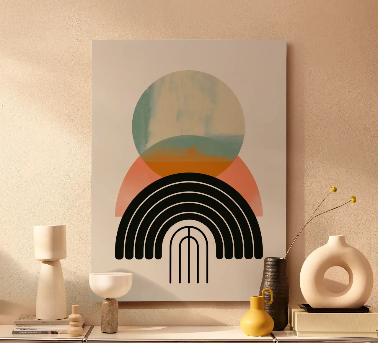 Forme geometriche in colori pastello pannello forex da Whole©