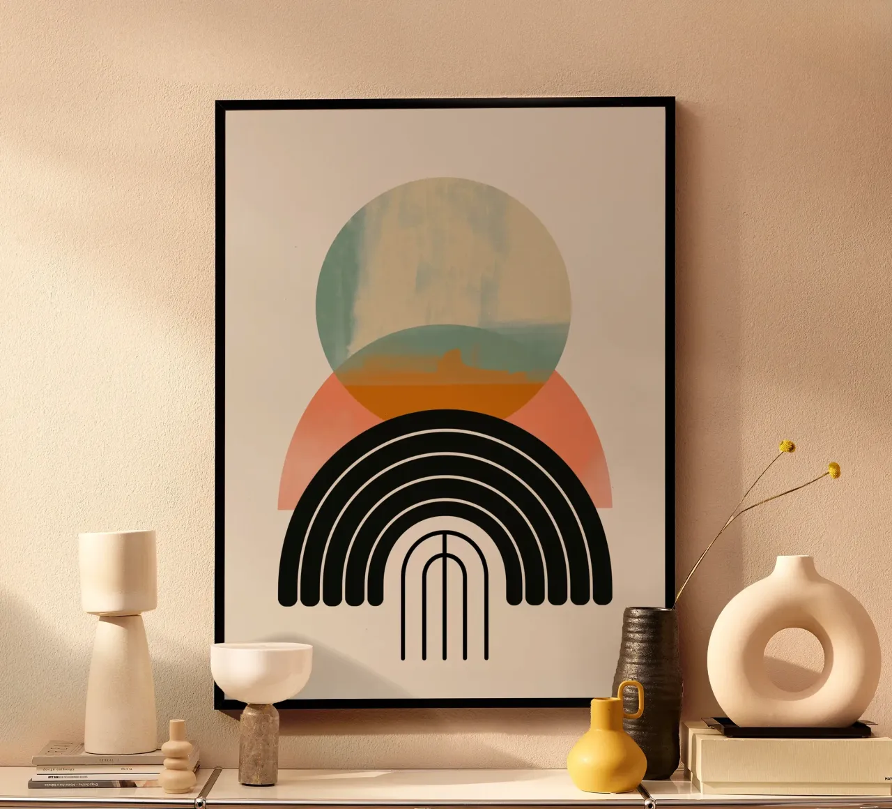 Forme geometriche in colori pastello poster da Whole©