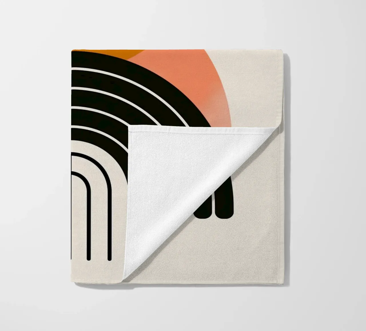 Geometric shapes in pastel beach towel by Whole©