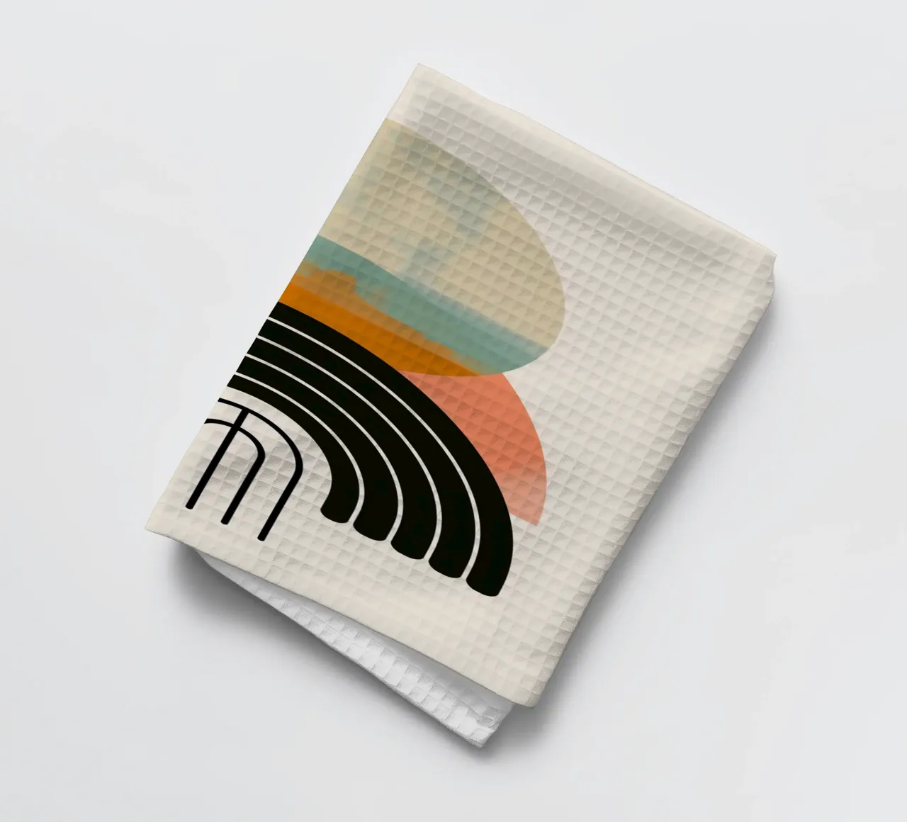 Forme geometriche in colori pastello canovaccio da cucina da Whole©