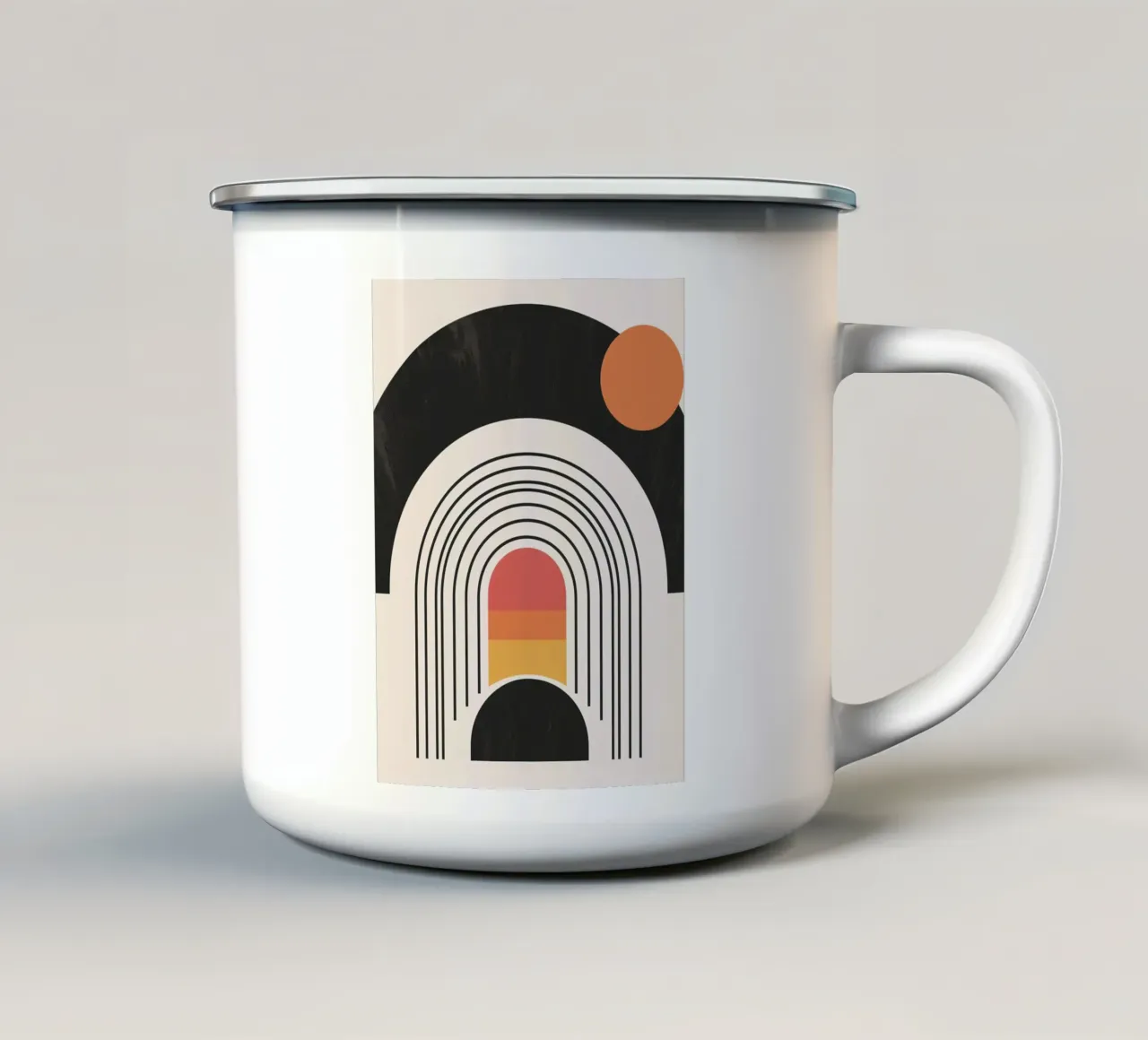 Archi geometrici astratti tazza in smalto da Whole©