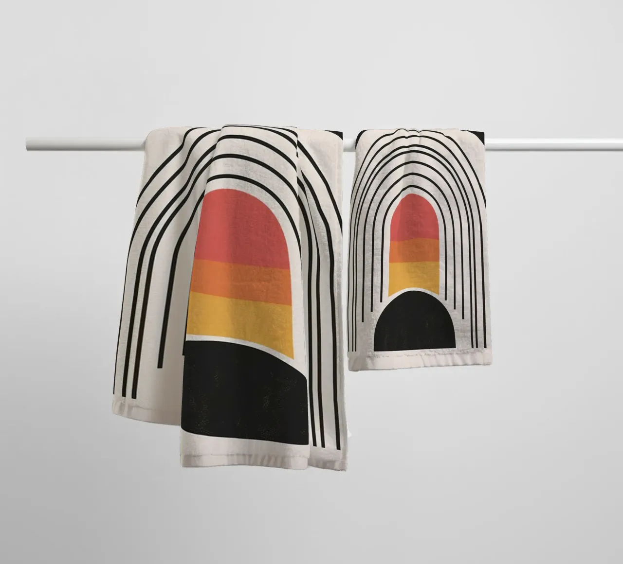 Geometric arches abstract towel by Whole©