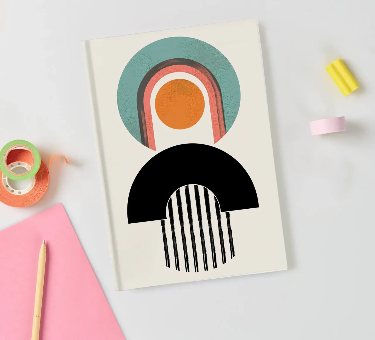 Abstract forms Minimalist notebook by Whole©