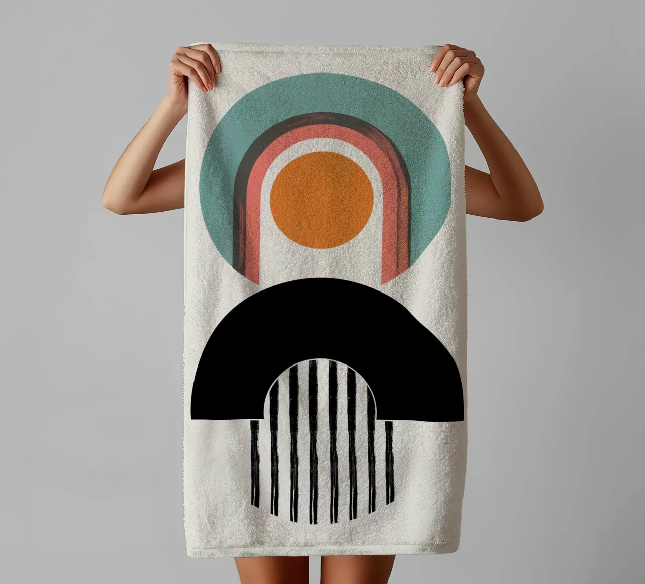 Abstract forms Minimalist towel by Whole©