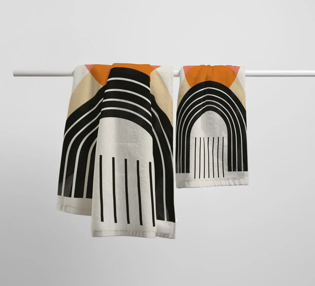Abstracte bogen & vormen badhanddoek van Whole©