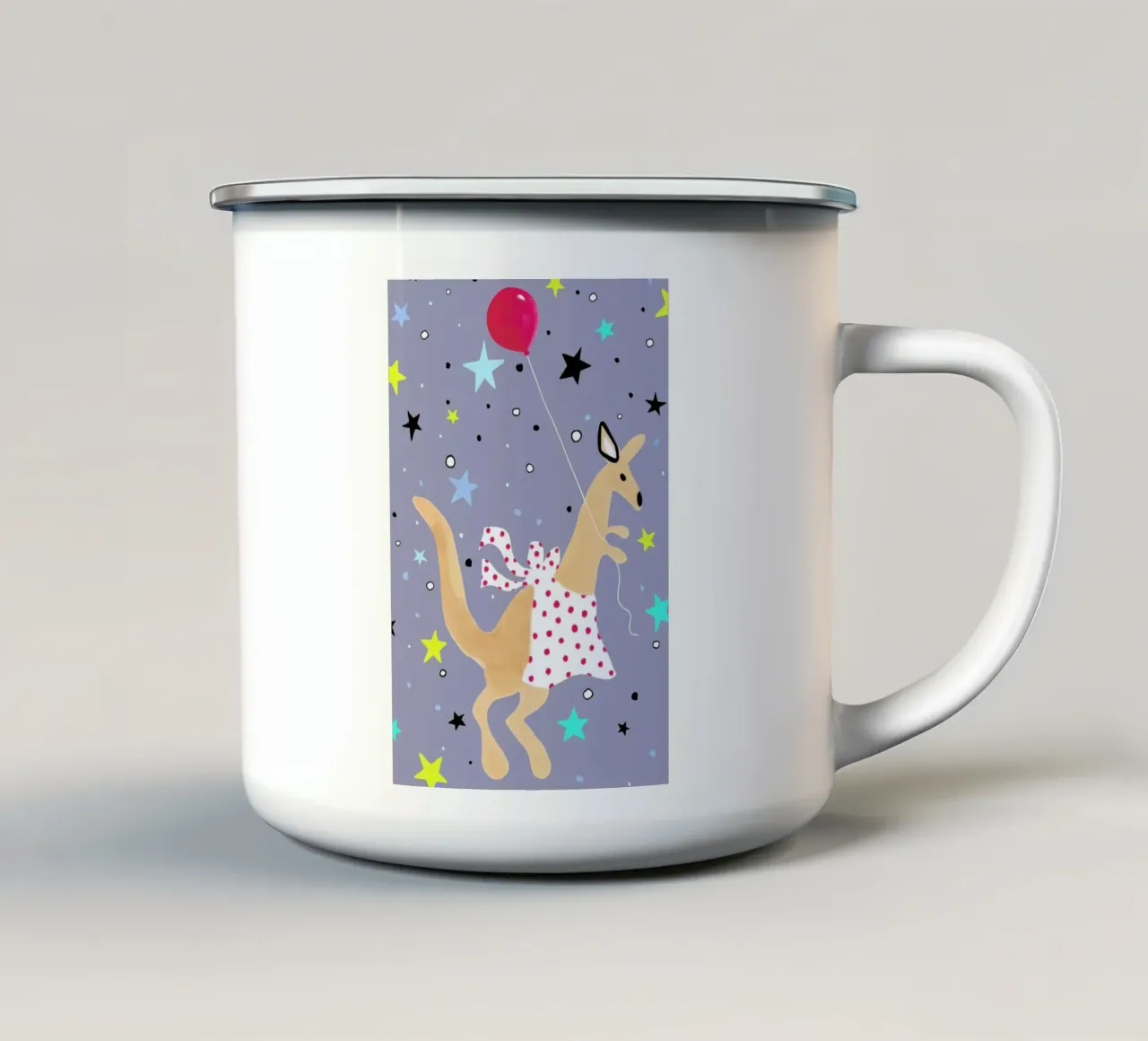 Känguru enamel mug by Kera Till
