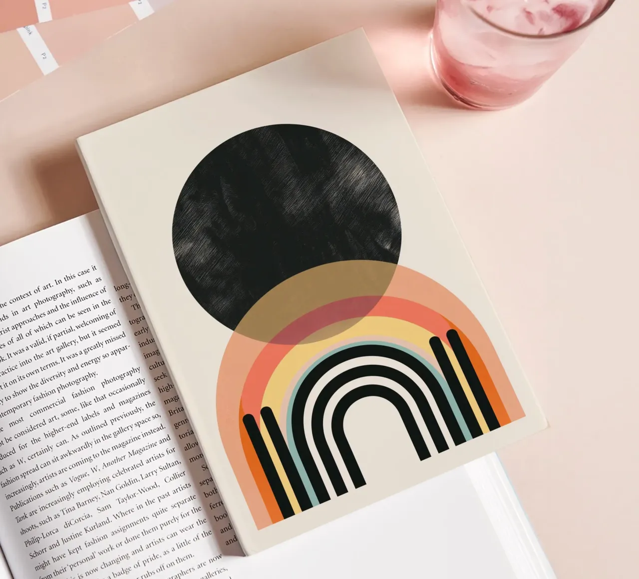 Geometric colours & arcs notebook by Whole©