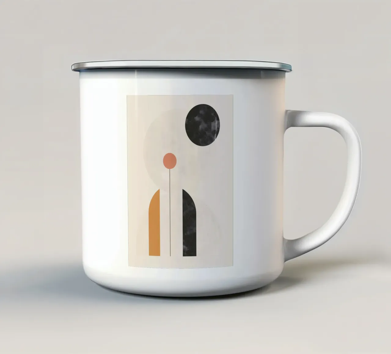 Minimalist geometry art enamel mug by Whole©