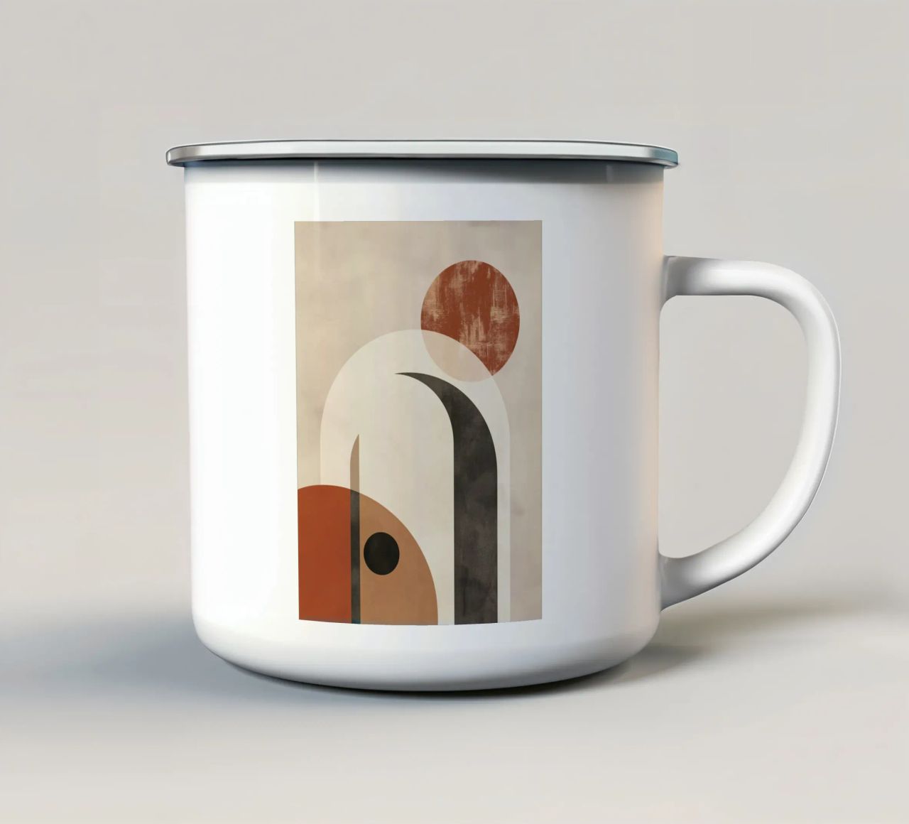 Geometria astratta boho tazza in smalto da Whole©