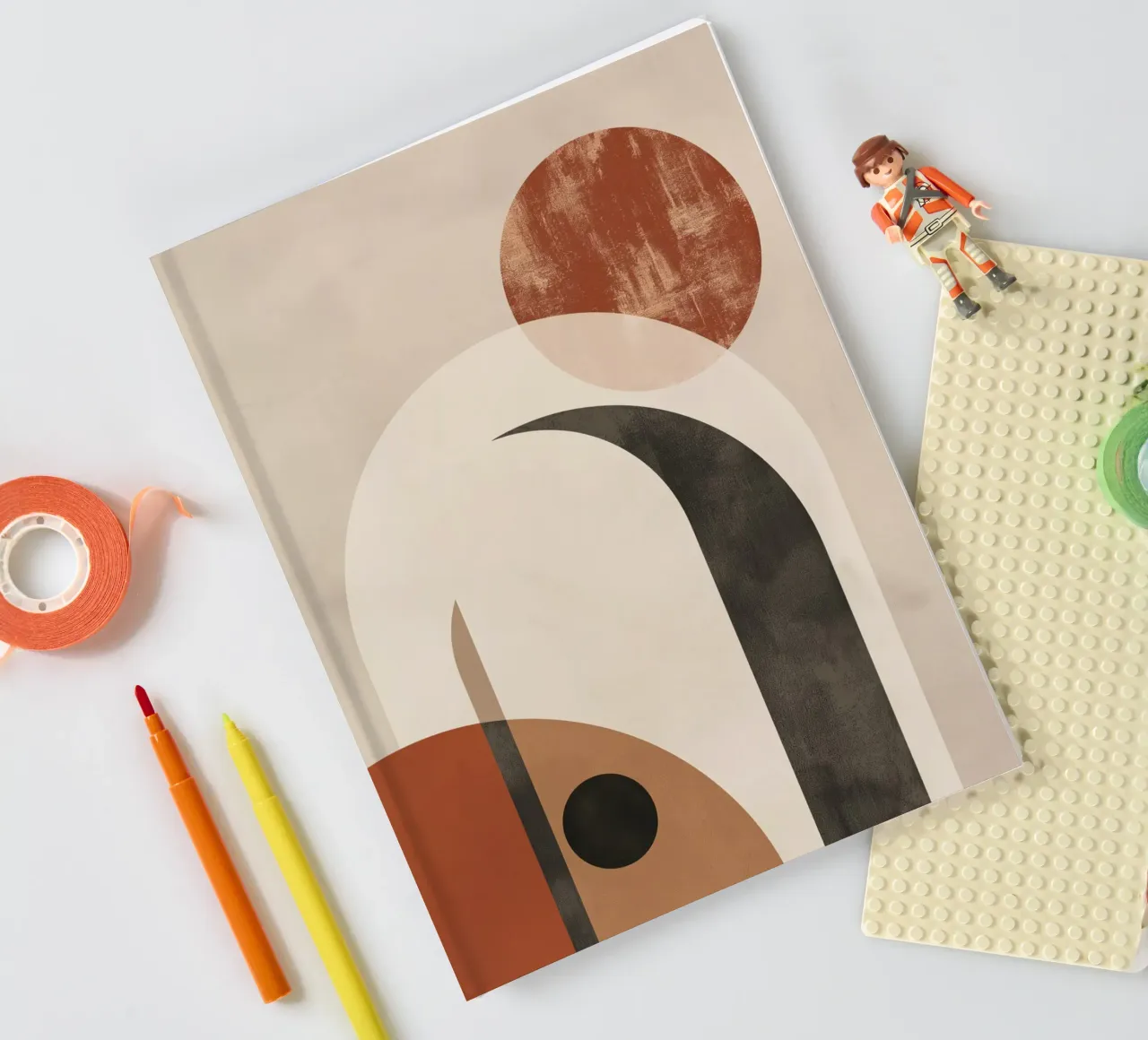 Géométrie abstraite boho carnet de notes de Whole©