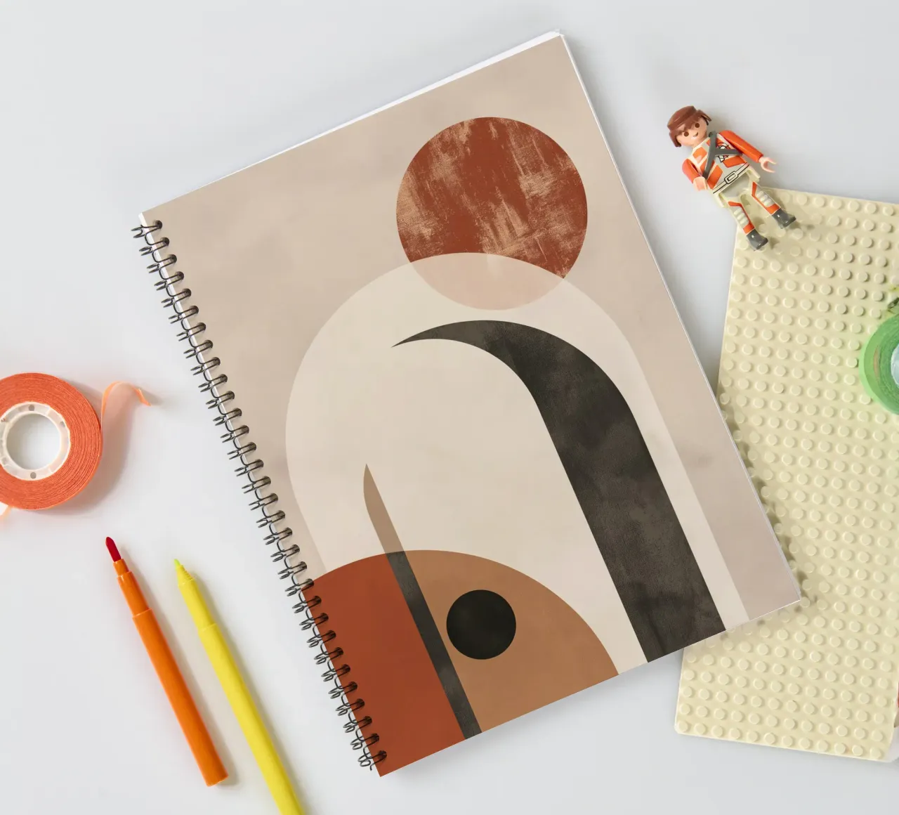 Abstract boho geometry spiral notebook by Whole©