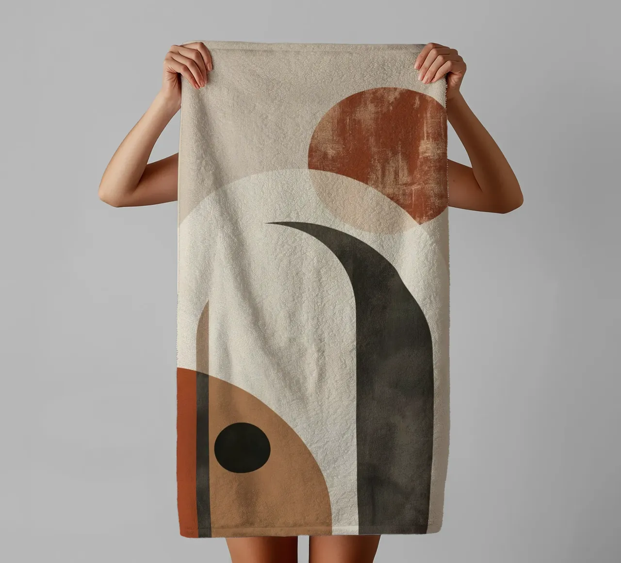 Abstract boho geometry towel by Whole©