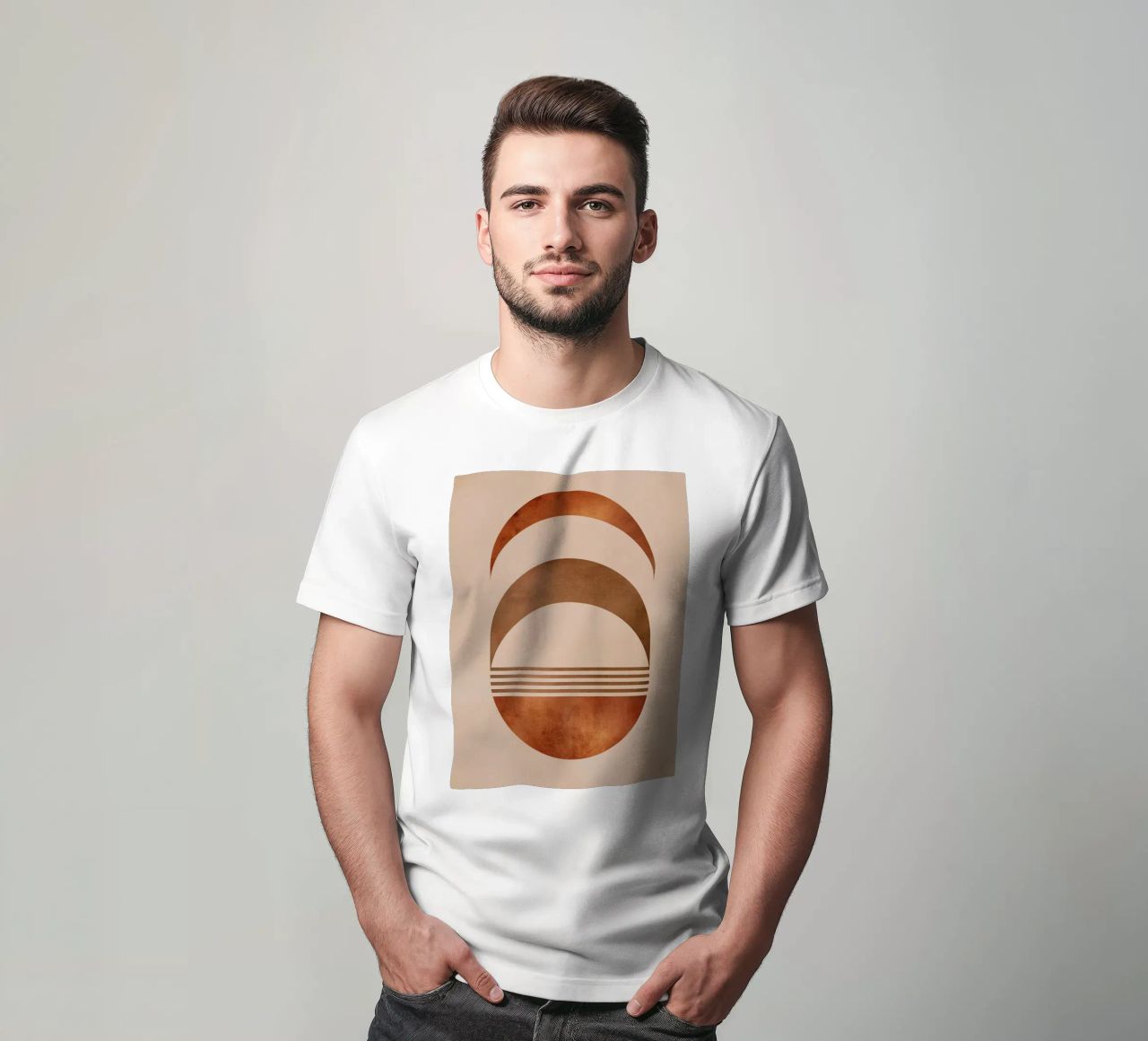 Design boho a semicerchio t-shirt da Whole©