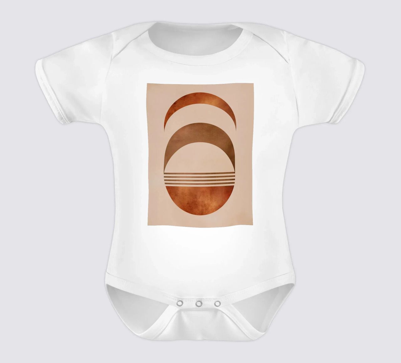 Design boho a semicerchio body neonato maniche corte da Whole©
