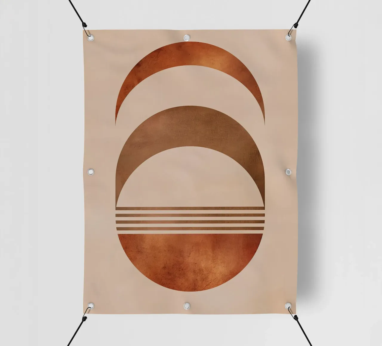 Diseño boho semicircular lonas publicitarias de Whole©