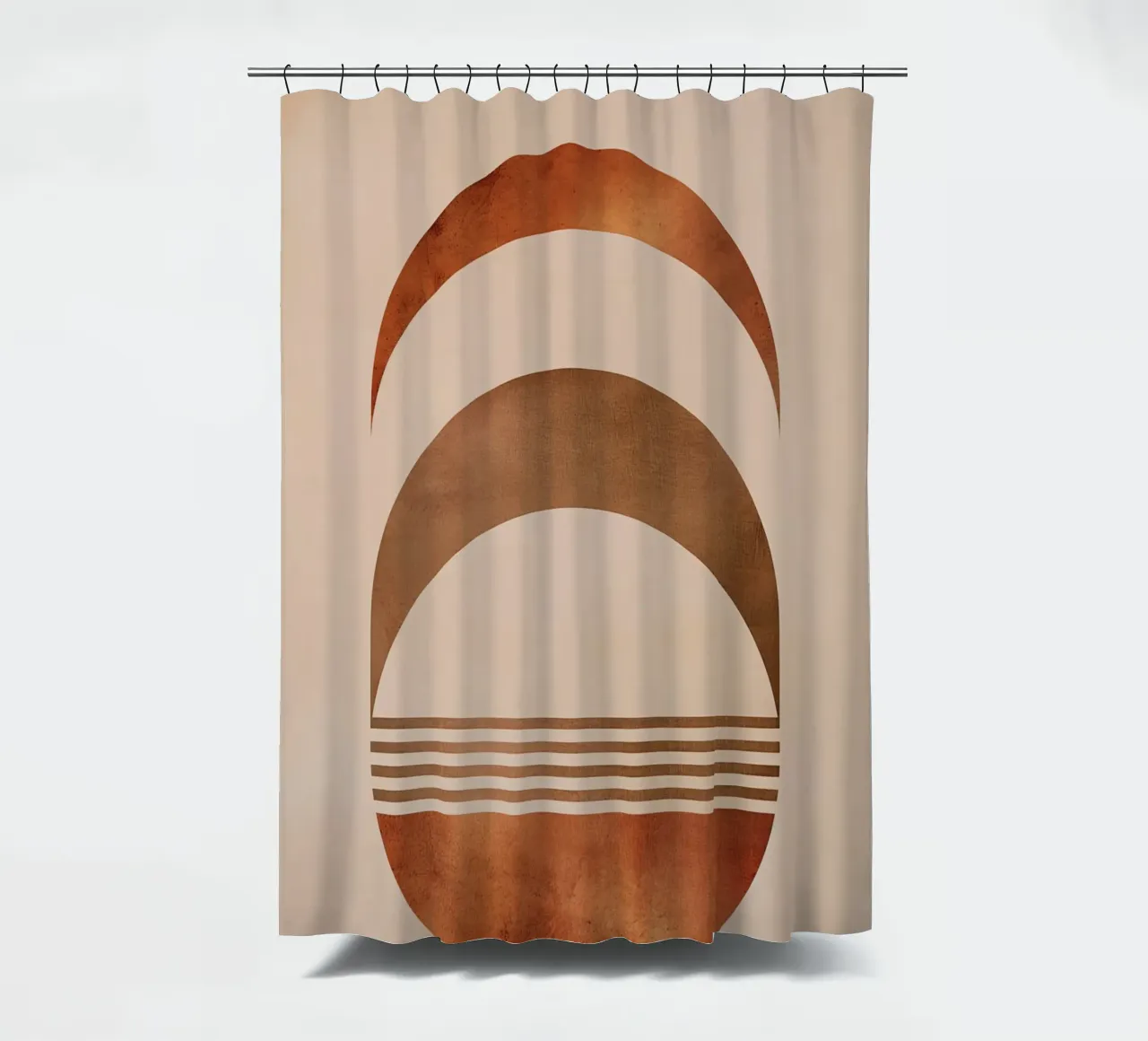 Design boho a semicerchio tenda da doccia da Whole©